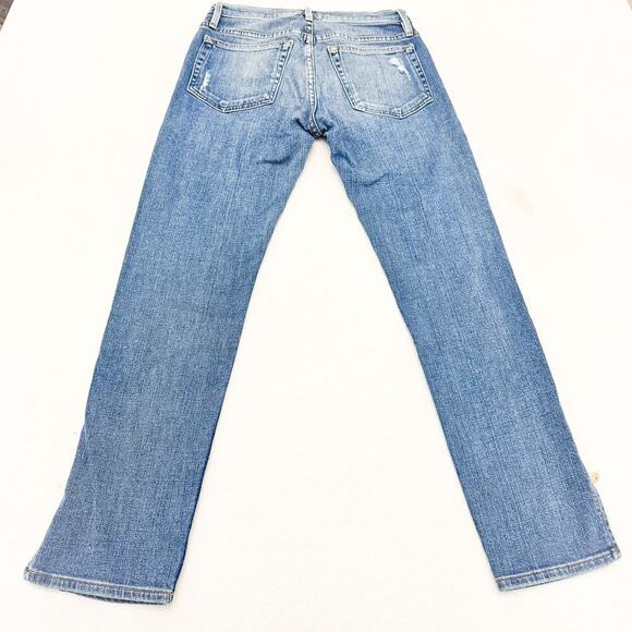 Frame Le Boy Split Hem Ankle Zipper Picadilly Zip Fly Denim Jeans Size 25 - Picture 3 of 10
